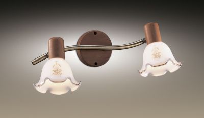 1977/2W ODL09 673 бронза/дерево Подсветка  E14 2*40W 220V VEGA