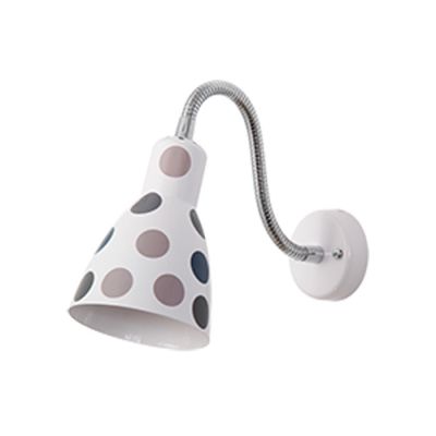 2595/1W ODL17 129 цветной горох, белый Бра с выключателем E27 40W 220V PIKA